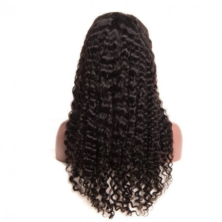 frontal Lace wig 100% cheveux brésilien Remy Jerry Curl avec baby hair densité 180