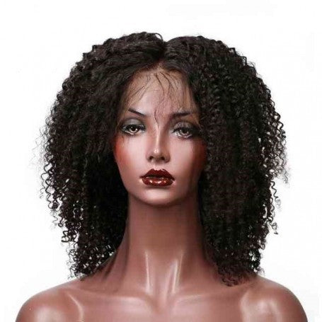 Frontal Lace Wig 13X4 100% Cheveux Brésilien Remy kinky curl avec baby hair densité 180