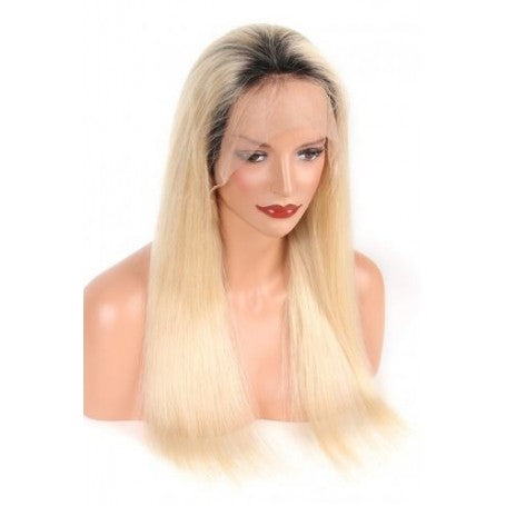 Frontal Lace wig 13X4 100% cheveux brésilien Remy lisse 1b/613