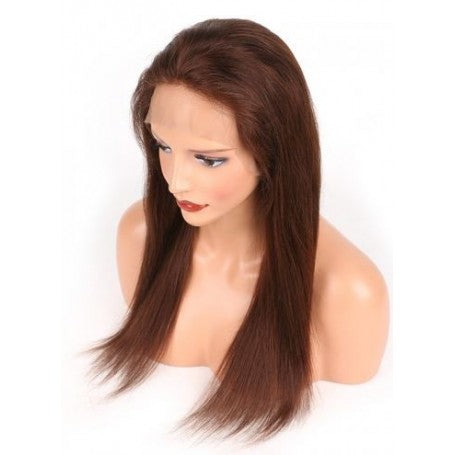 Frontal Lace wig 13X4 100% cheveux brésilien Remy lisse avec baby hair densité 180 Col4