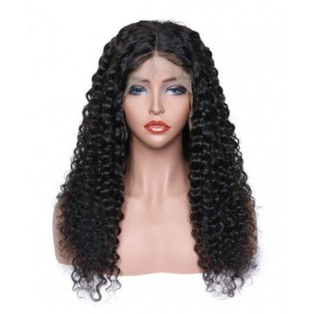 Frontal Lace wig 13x4 Deep Wave Brazilian Remy Avec Baby Hair densité 180