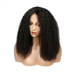 Frontal Lace wig 13x4 Kinky Curl Brazilian Remy Avec Baby Hair densité 180