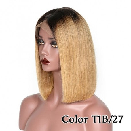 Frontal Lace wig 13x4 Lisse Brésilien Remy Hair Avec Baby Hair 1b/27