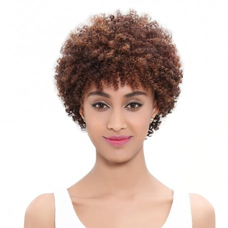 Perruque Afro Courte 100% Cheveux Humains