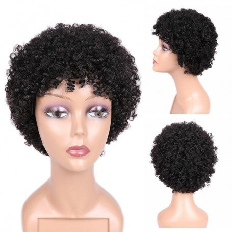 Perruque Afro Courte 100% Cheveux Humains