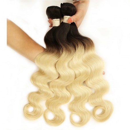 Tissage Brésilien - Mèches 100% Humain Body Wave T1B/27 x4