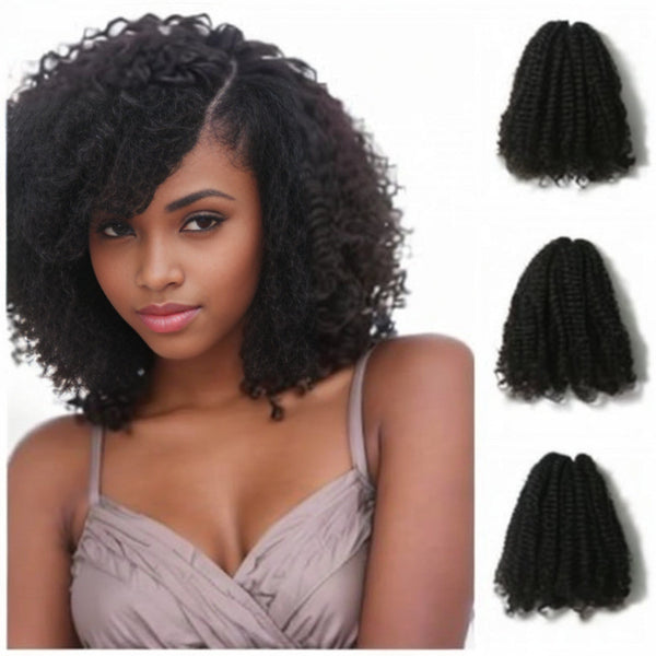 Tissage Brésilien - Mèches 100% Humain Jerry Curl x3