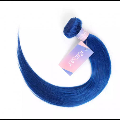 Tissage Brésilien - Mèches 100% Humain Lisse Bleu x1